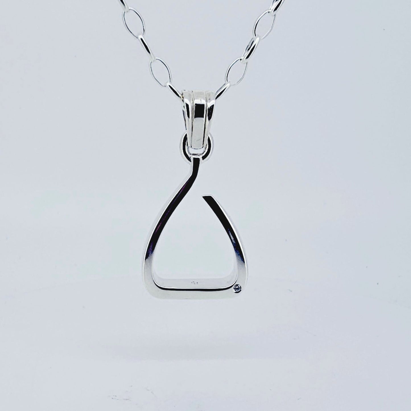 Silver Jump Stirrup Pendant