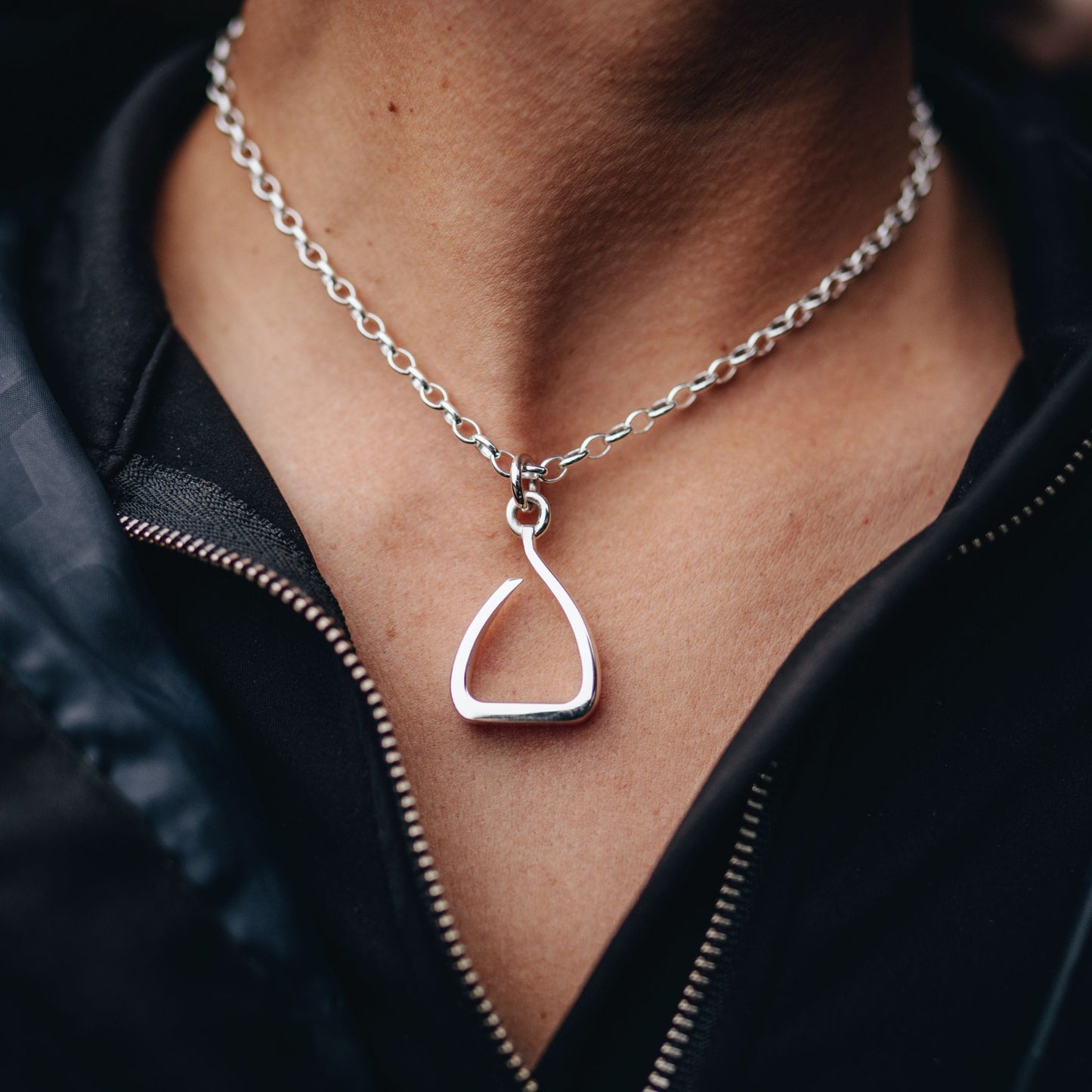 Silver Jump Stirrup Pendant