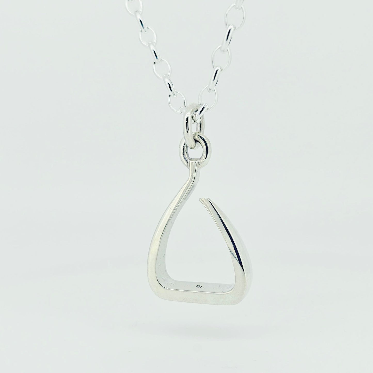 Silver Jump Stirrup Pendant
