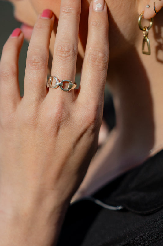 Sterling silver snaffle ring