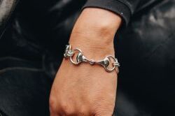 Sterling Silver Triple Snaffle Bracelet